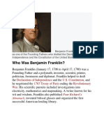 Who Was Benjamin Franklin?: Declaration of Independence U.S. Constitution 1783 Treaty of Paris Revolutionary War