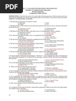 Manuel V. Gallego Foundation Colleges Inc. Institute of Criminal Justice Education Final Examination Comparative Police System