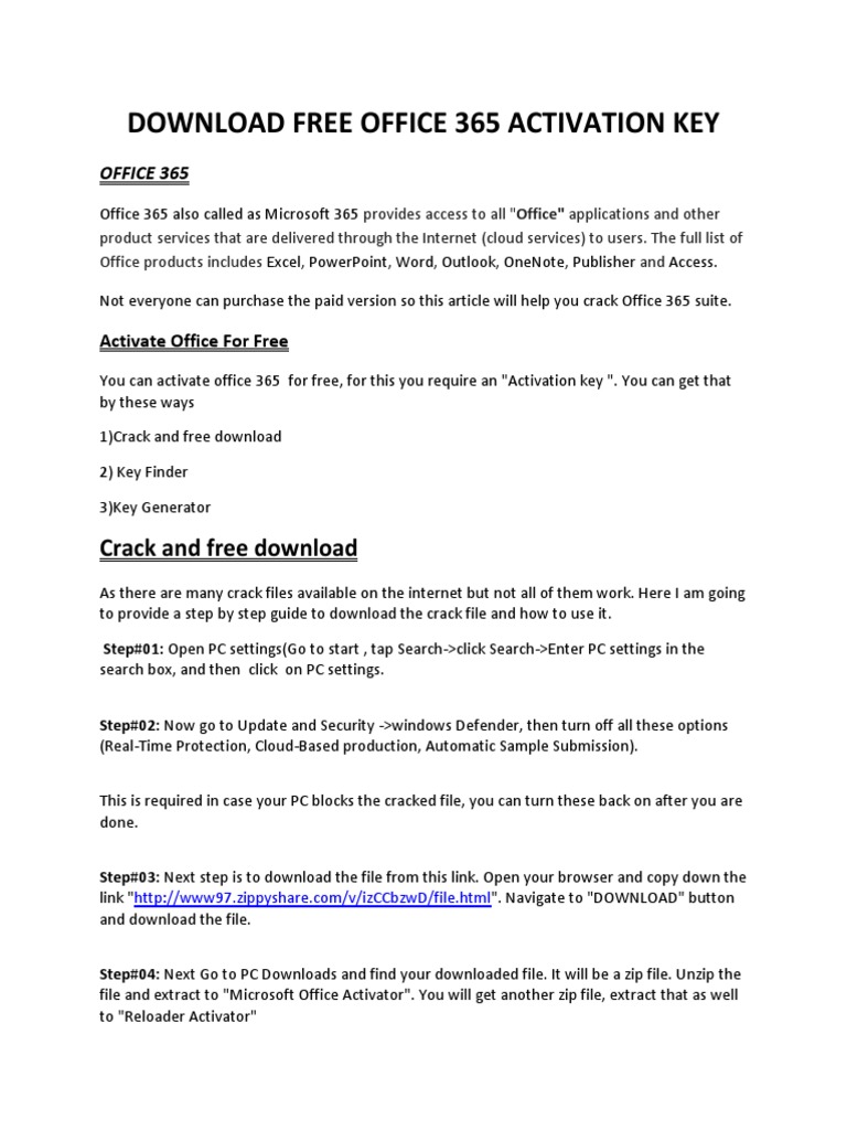 Office 365 Activation Key and Crack Free Download Full Version Microsoft Office Office 365