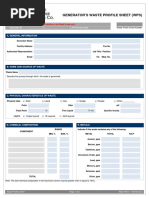 Generator'S Waste Profile Sheet (WPS) : A. General Information