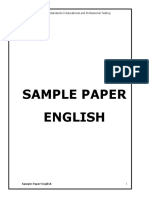 Sample Paper English: Building Standards in Educational and Professional Testing