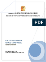 Jeppiaar Engineering College: Cs6703 - Grid and Cloud Computing