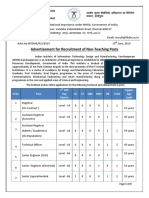 Advertisement For Recruitment of Non-Teaching Posts