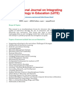 International Journal On Integrating Technology in Education IJITE