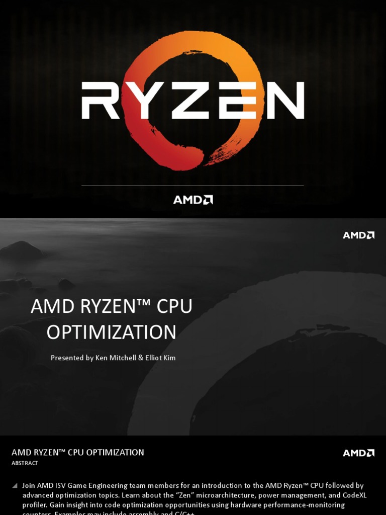 Amd Ryzen Cpu Optimization | PDF | Advanced Micro Devices | Program ...