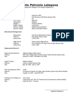 Renante Petronio Lalaguna: Personal Data