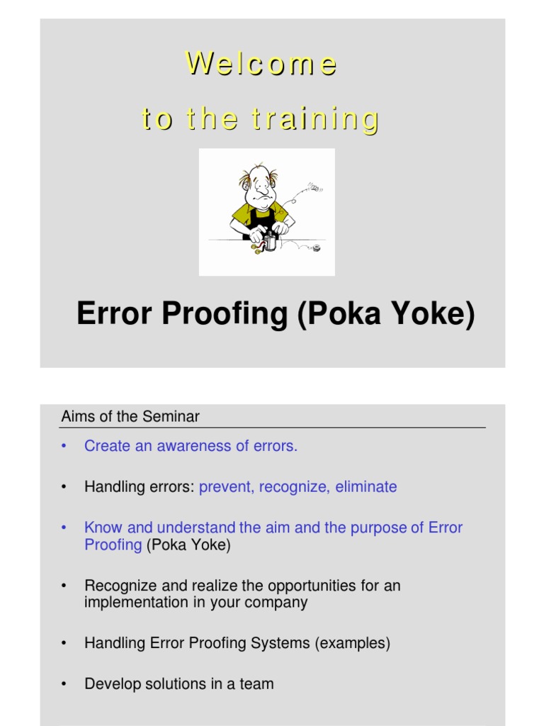 Presentation Poka Yoke PDF Engineering Tolerance