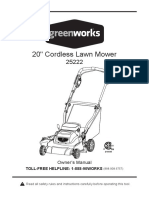 Greenworks 24v 20in. Mower - E.manual