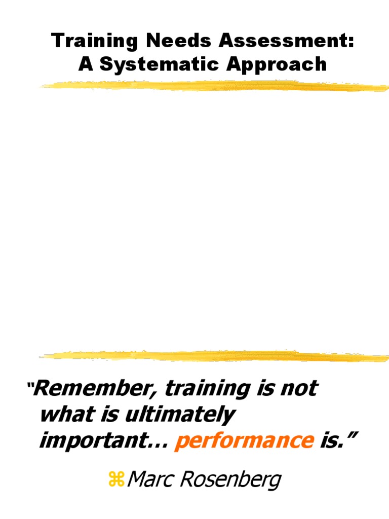 Training Needs Assessment Overview | PDF | Needs Assessment ...