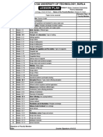 Lesson Plan: Veer Surendra Sai University of Technology, Burla