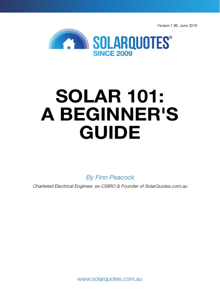 Solar 101: A Beginner's Guide | PDF | Solar Power | Photovoltaic System