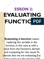 Lesson 2:: Evaluating Functions
