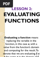 Lesson 2:: Evaluating Functions