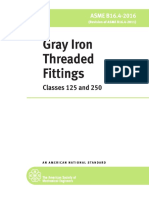 ASME B 16.4 (2016) Gray Iron Theaded Fittings