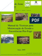 Manual de Técnicas para Minimização de Erosão e Escorrências Pós-Fogo