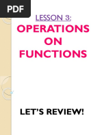 Operations ON Functions: Lesson 3