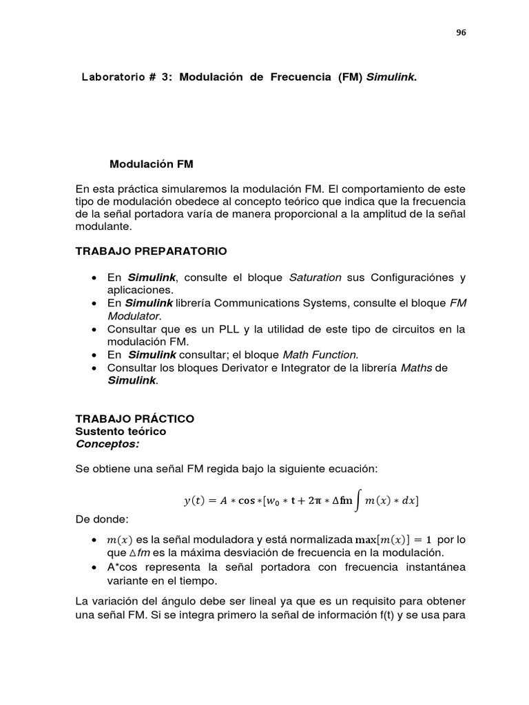 Simulación de Modulación FM en Simulink | PDF | Modulación | Tecnología ...