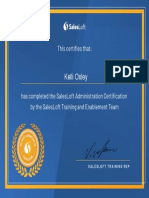 Kelli Oxley Certificate