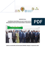Rapport de la Conférence ministérielle de haut niveau sur le riz : Tenir les engagements pris pour transformer l’industrie du riz en Afrique