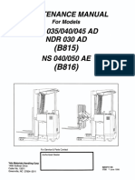 Manual de Servicio Yale Pantografica B815 Nr035-040-045 - Ad - NDR - 030-Ad - B816 - Ns - 040-050-Ae PDF