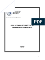 Guía de casos aplicativos de fundamentos de finanzas