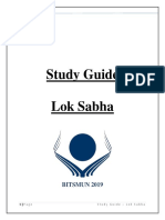 Study Guide Lok Sabha: BITSMUN 2019