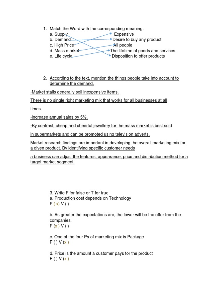 Match The Word With The Corresponding Meaning PDF Benchmarking