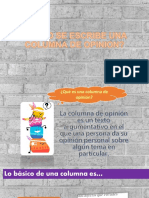 Como Se Escribe Una Columna de Opinion