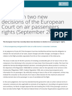 Passengers' Rights Newsflash