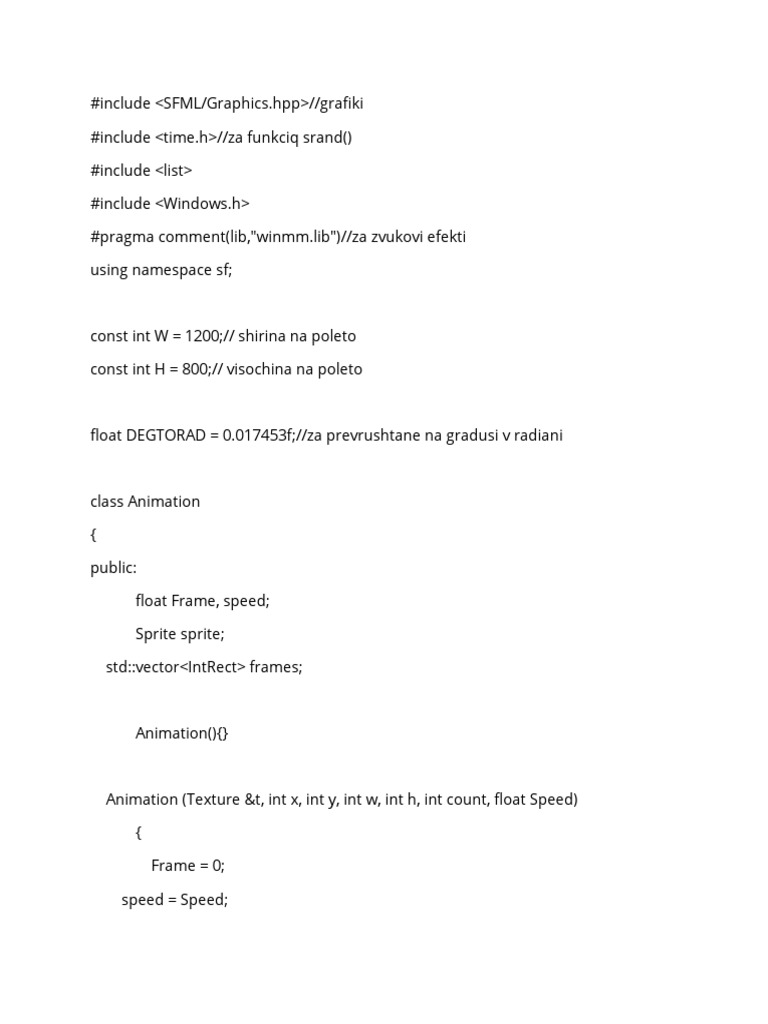 Asteroids Game C++ Code with SFML | PDF | Scientific Modeling | Areas ...
