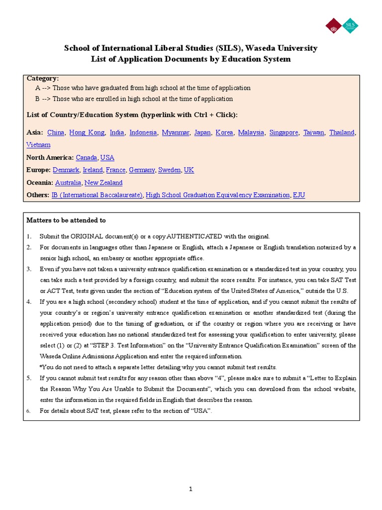 High School Application Document Guide | PDF | Test (Assessment ...