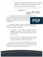 Supremo Conselho Da Ordem Demolay para O Brasil Capítulo Demolay João Nolêto de Sousa #423 Gabinete Do Conselho Consultivo