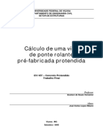 Cálculo de Uma Viga de Ponte Rolante Pré-fabricada Protendida