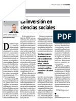 Javier Portocarrero - La inversión en ciencias sociales - Gestión - 18/06/2019