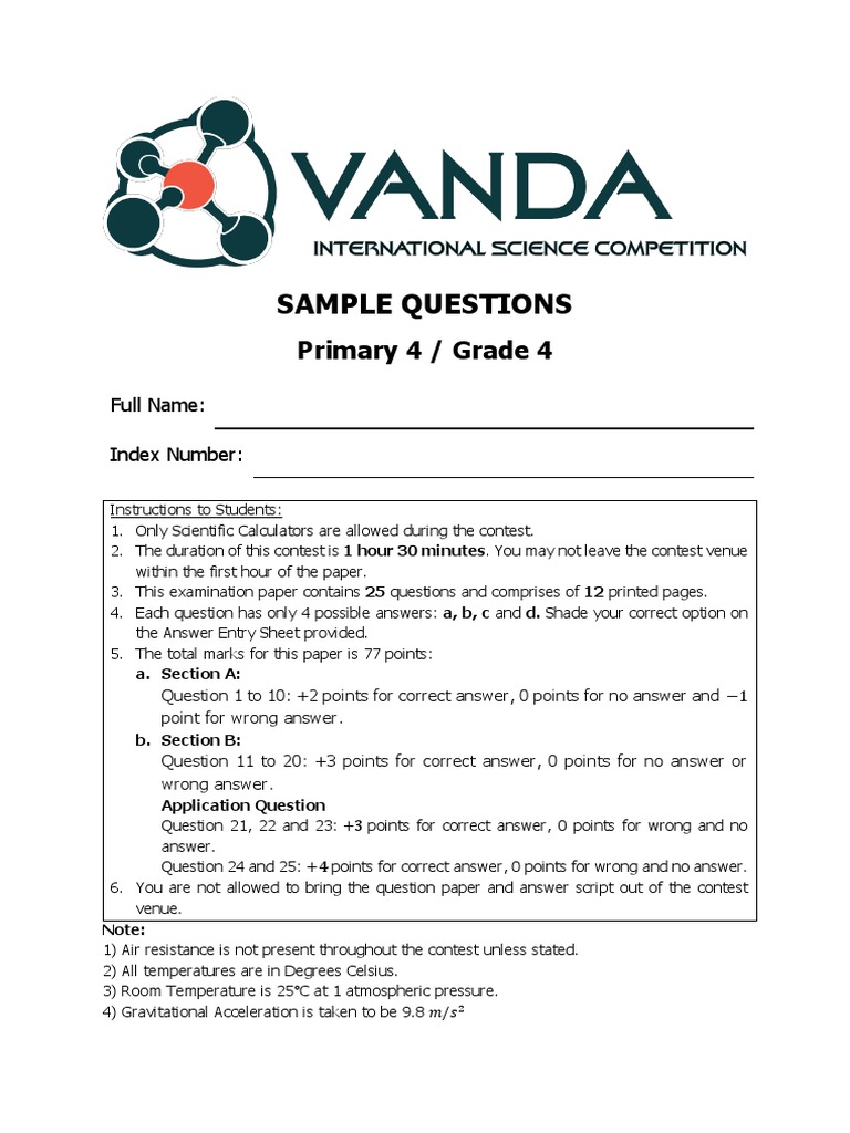 Contoh Soal Vanda Internasional Science Compettions Untuk Sd Kelas 4 Weight Weighing Scale