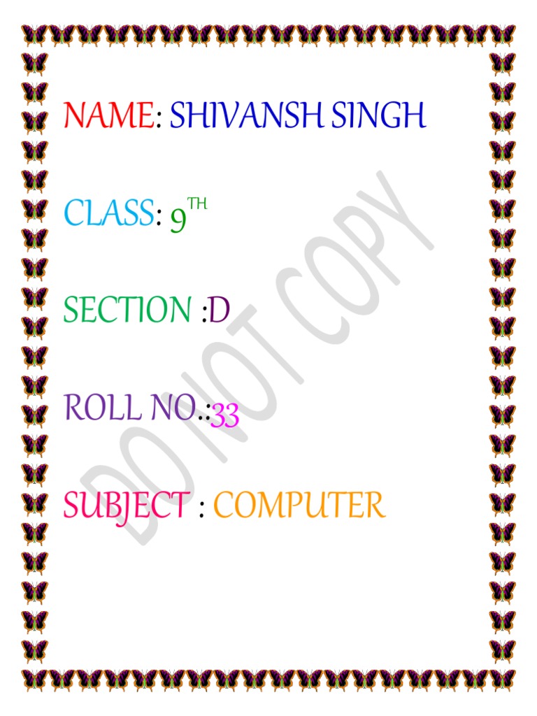 Shivansh Singh's Computer Project | PDF