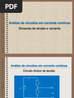 Divisores de Tensão e Corrente