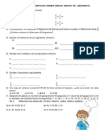 Actividades Matemáticas Primer Grado Secundaria