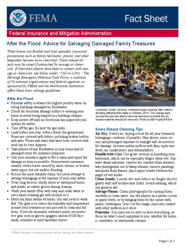 Flood FIMA Fact Sheet 2015 508 Rev 092418 | PDF | Emergency Management ...