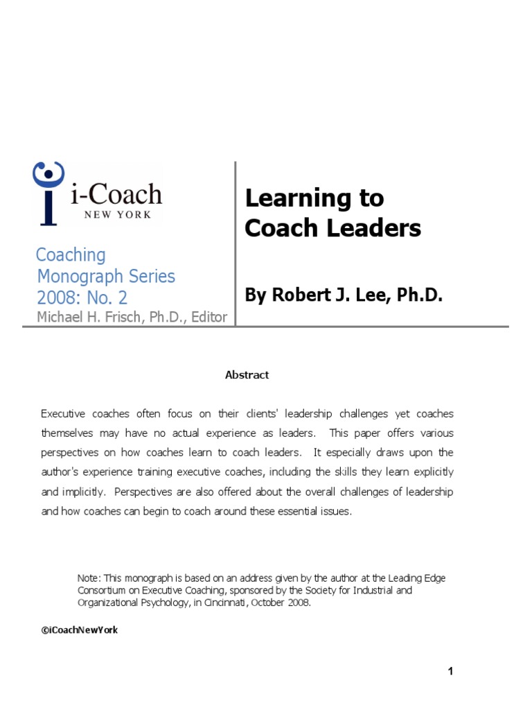 Ebook Completo Sobre Coaching | PDF | Narrative | Leadership