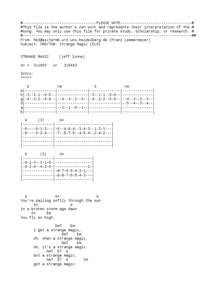 Strange Magic Download Free Pdf Singles British Songs