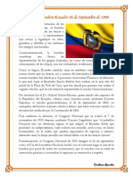 26 de Septiembre de 1860 Día de La Bandera Ecuador