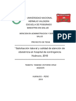 Satisfacción Laboral y Calidad de Atención en Las Puérperas de Parto Vaginal Del Hospital HRHVM Huánuco2