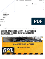 Curso - Análisis de Aceite - Clasificación, Elementos, Toma de Muestras y Reporte - Maquinaria Pesada