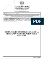 Copia de ORDENANZA DE REFORMA PARCIAL DE LA ORDENANZA DE ZONIFICACIÓN DE LAS MERCEDES 15 9 15 PDF