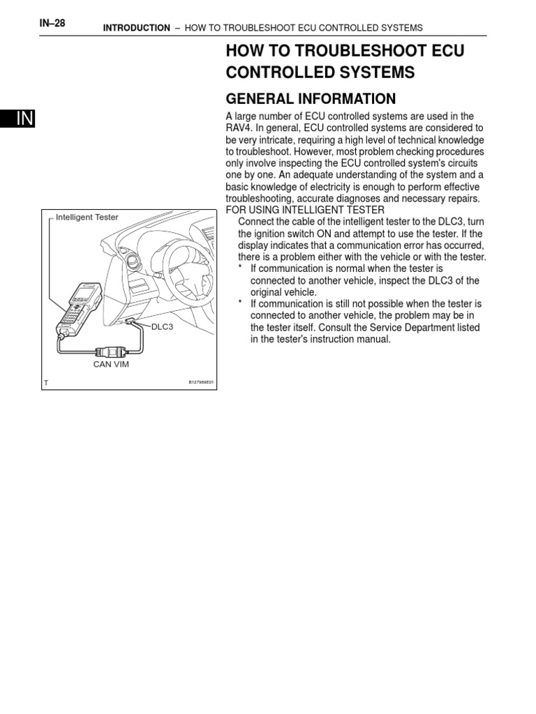 How To Troubleshoot Ecu Controlled Systems: General Information | PDF ...
