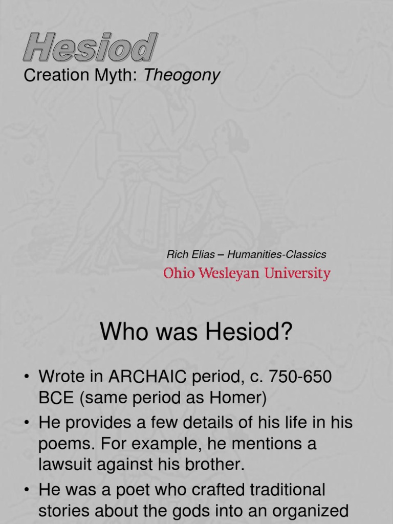 Hesiod | PDF | Prometheus | Zeus