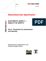 Rationalized User Specification: Part 3: Procedures For Measurement and Reporting