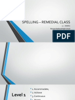 Spelling - Remedial Class