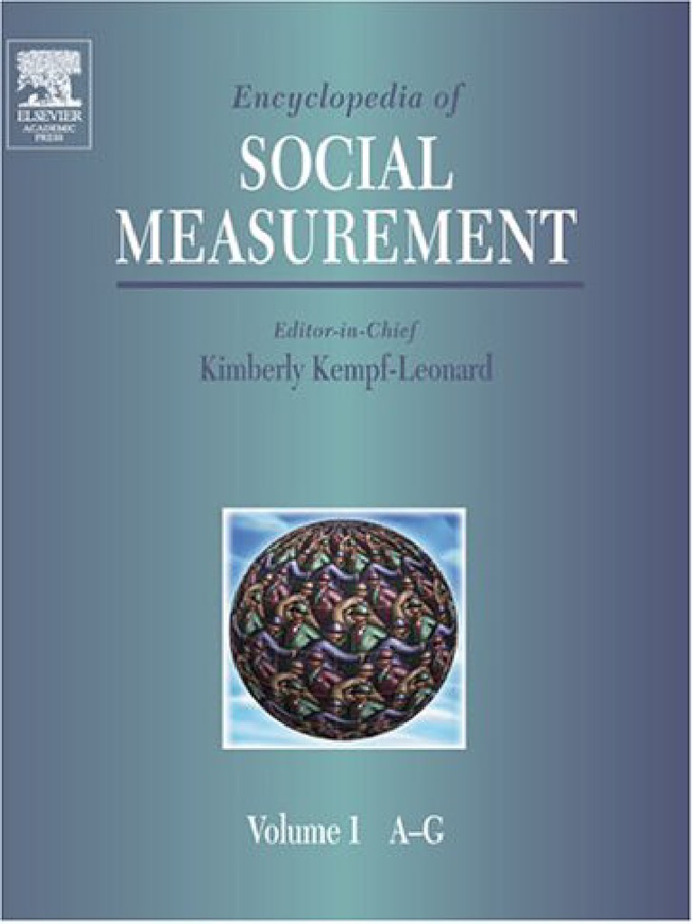 Kempf-Leonard, 2004) - The Encyclopedia of Social Measurement. P-Z PDF | PDF  | Social Science | Demography